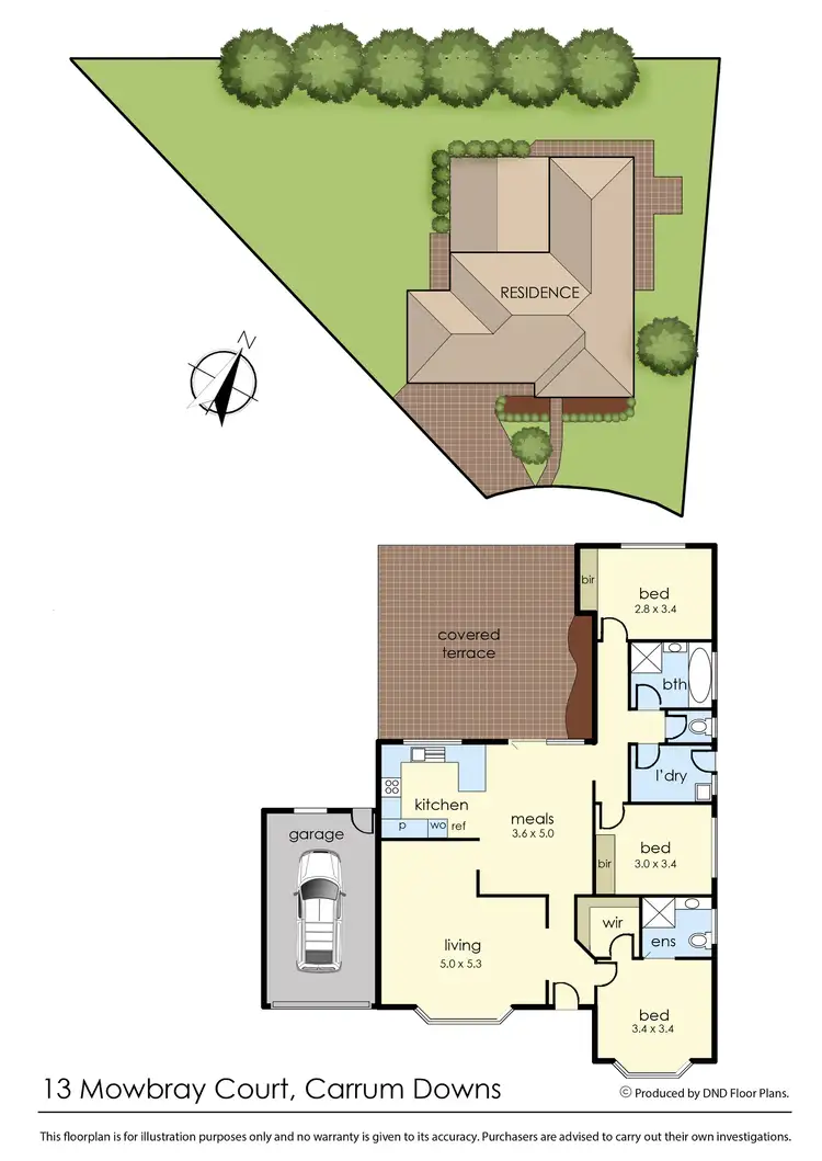 Floorplan of Homely house listing, 13 Mowbray Court, Carrum Downs VIC 3201