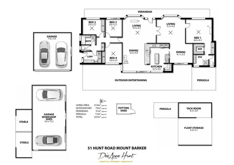 Floorplan of Homely rural property listing, 51 Hunt Road, Mount Barker SA 5251