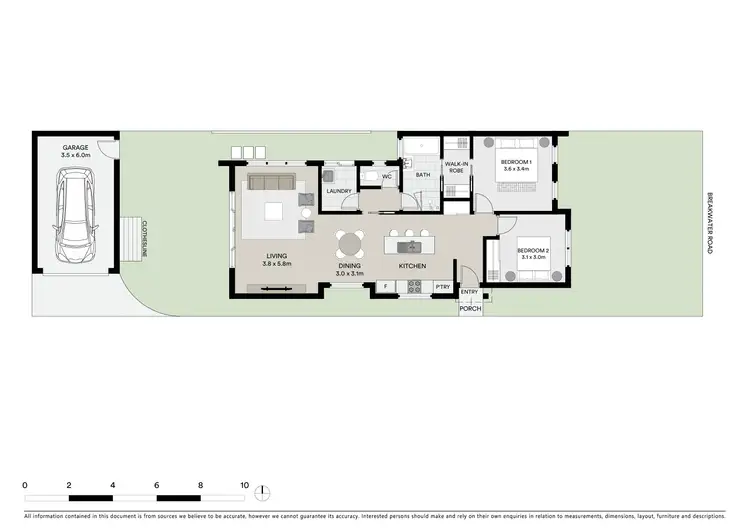 Floorplan of Homely unit listing, 4/90 Breakwater Road, Breakwater VIC 3219