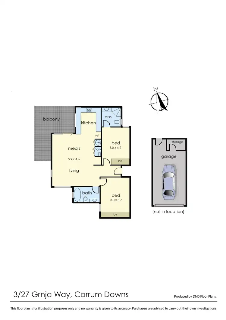 Floorplan of Homely unit listing, 3/27 Grnja Way, Carrum Downs VIC 3201