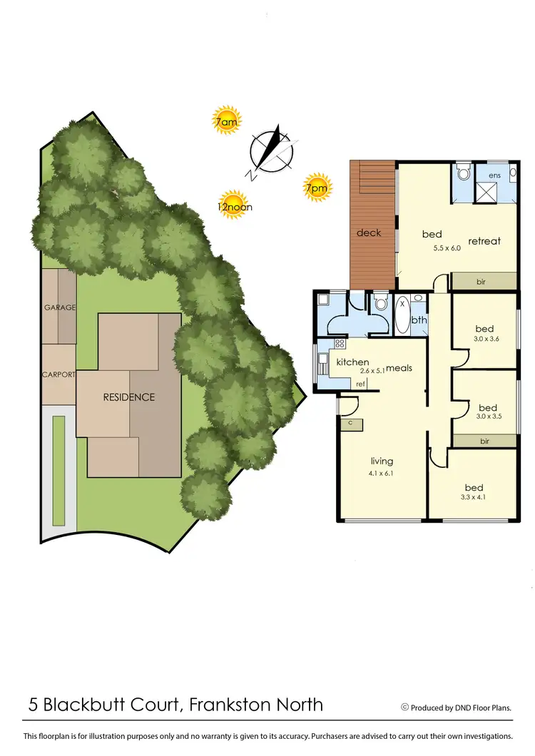 Floorplan of Homely house listing, 5 Blackbutt Court, Frankston North VIC 3200