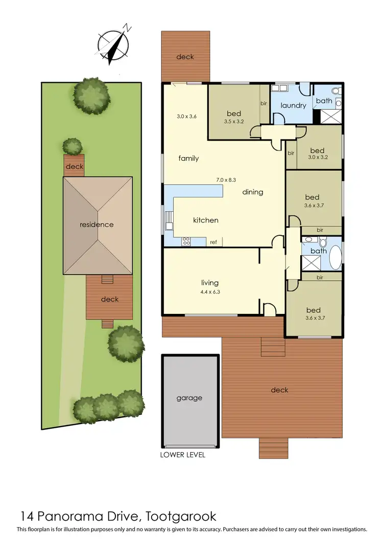 Floorplan of Homely house listing, 14 Panorama Drive, Tootgarook VIC 3941