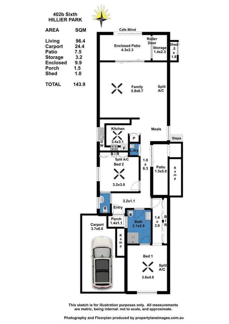 Floorplan of Homely house listing, 402B Sixth/36 Hillier Road, Hillier SA 5116