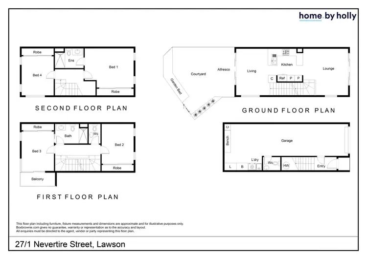 Floorplan of Homely townhouse listing, 27/1 Nevertire Street, Lawson ACT 2617