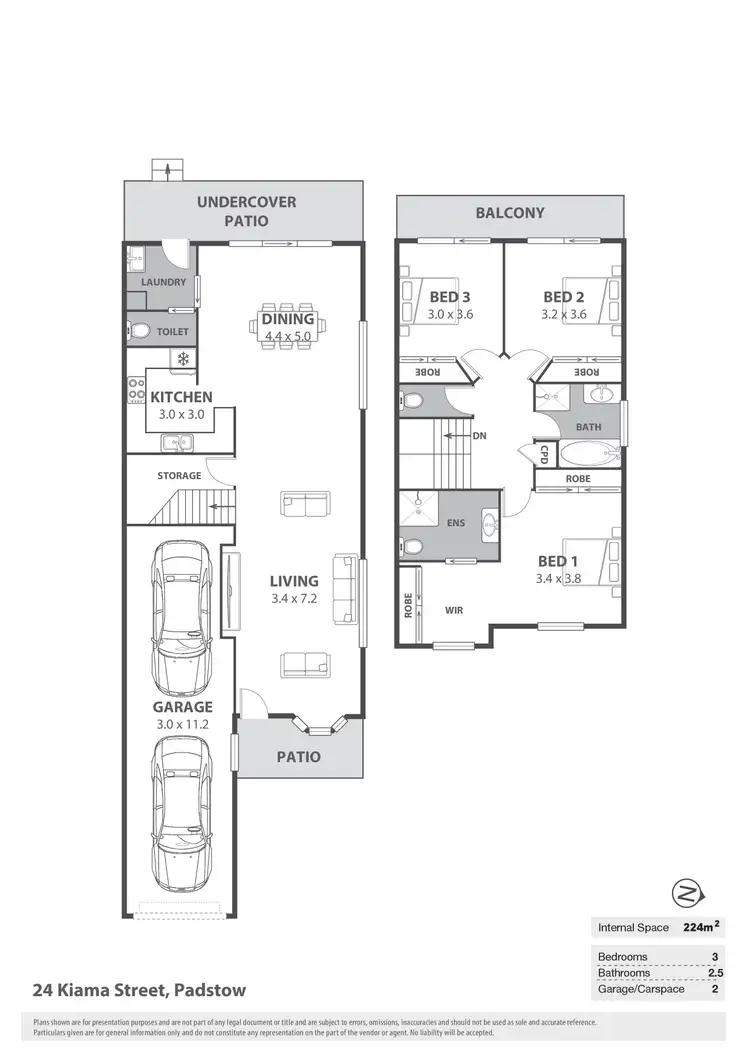 Floorplan of Homely semi-detached listing, 24 Kiama Street, Padstow NSW 2211