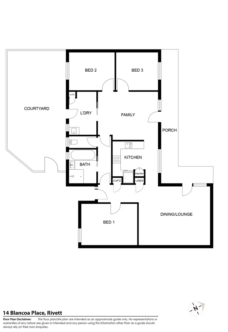 Floorplan of Homely house listing, 14 Blancoa Place, Rivett ACT 2611