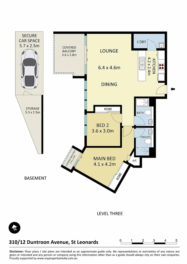 Floorplan of Homely apartment listing, 310/12 Duntroon Avenue, St Leonards NSW 2065