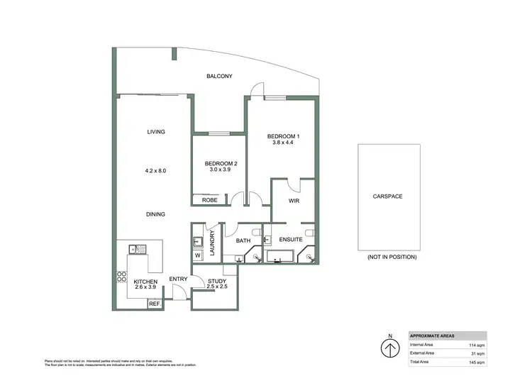 Floorplan of Homely unit listing, 608/328 King Street, Newcastle NSW 2300