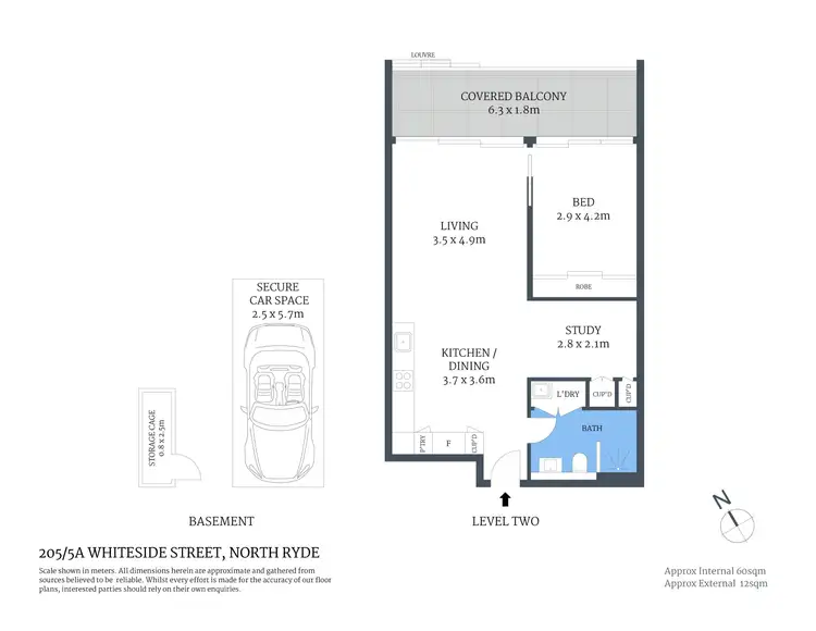 Floorplan of Homely apartment listing, 205/5a Whiteside Street, North Ryde NSW 2113