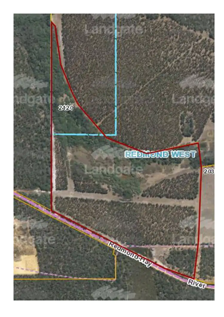 Floorplan of Homely land listing, 2120 Redmond-Hay River Road, Redmond West WA 6327