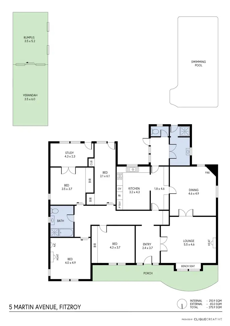 Floorplan of Homely house listing, 5 Martin Avenue, Fitzroy SA 5082