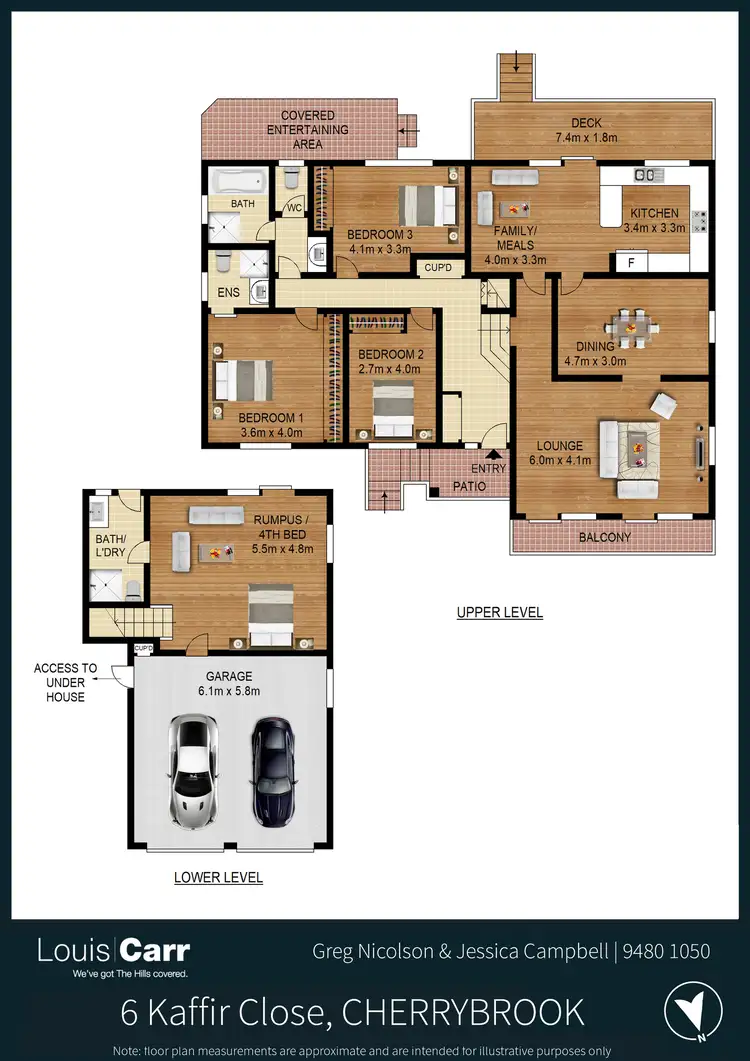 Floorplan of Homely house listing, 6 Kaffir Close, Cherrybrook NSW 2126