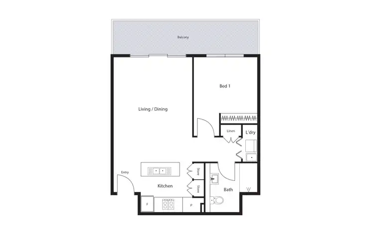 Floorplan of Homely apartment listing, 224/134-142 Anketell Street, Greenway ACT 2900