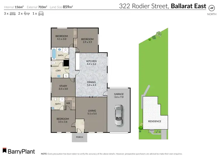 Floorplan of Homely house listing, 322 Rodier Street, Ballarat East VIC 3350