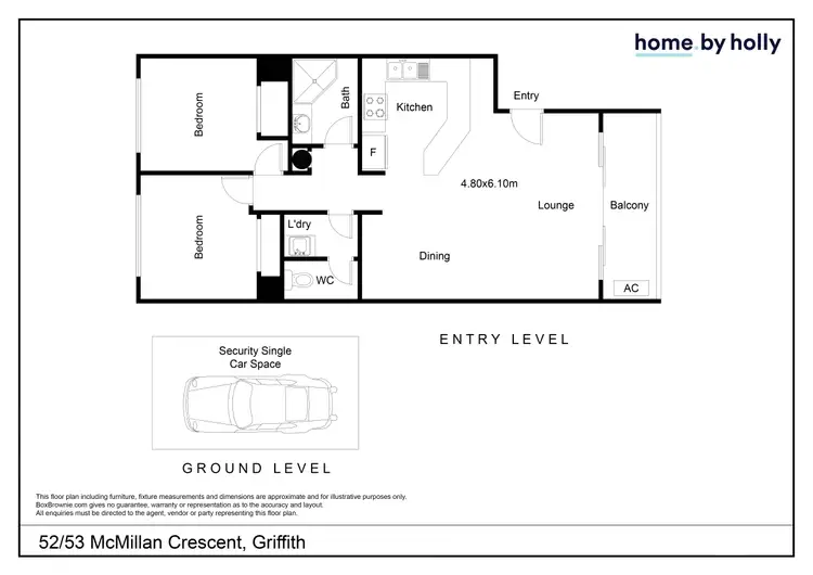 Floorplan of Homely apartment listing, 52/53 McMillan Crescent, Griffith ACT 2603