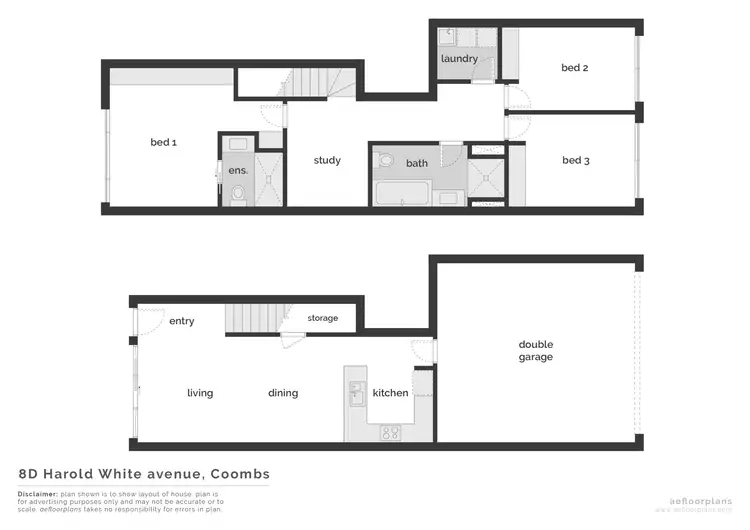 Floorplan of Homely townhouse listing, 8D Harold White Avenue, Coombs ACT 2611