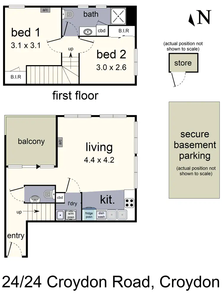 Floorplan of Homely apartment listing, 24/24 Croydon Road, Croydon VIC 3136