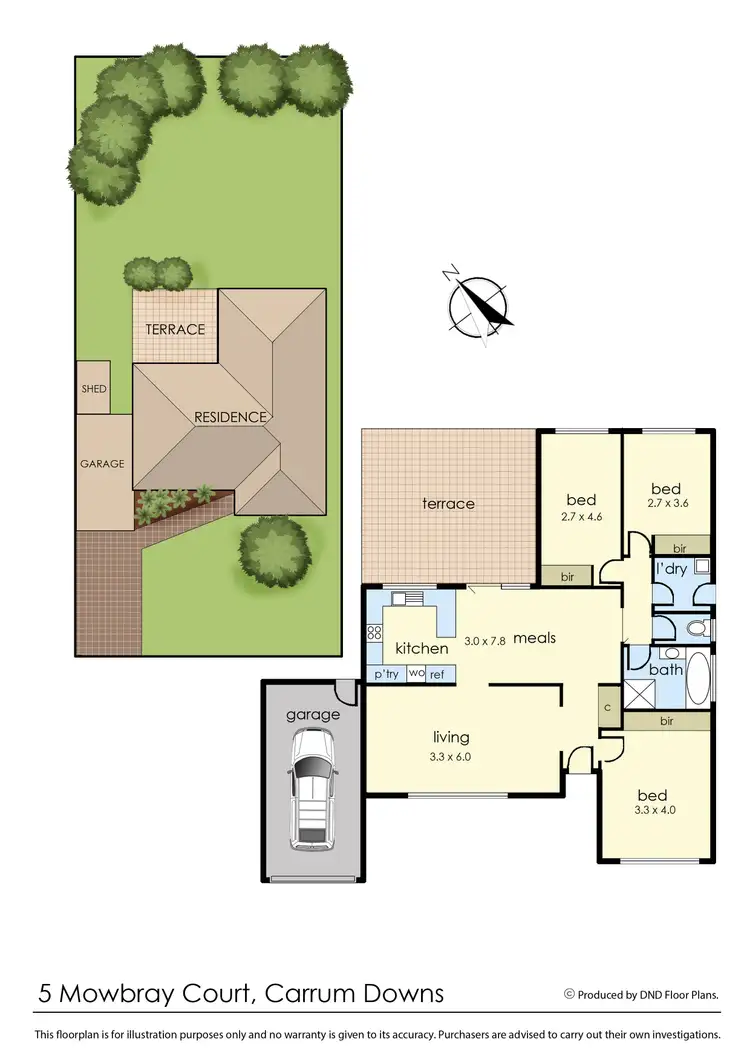 Floorplan of Homely house listing, 5 Mowbray Court, Carrum Downs VIC 3201