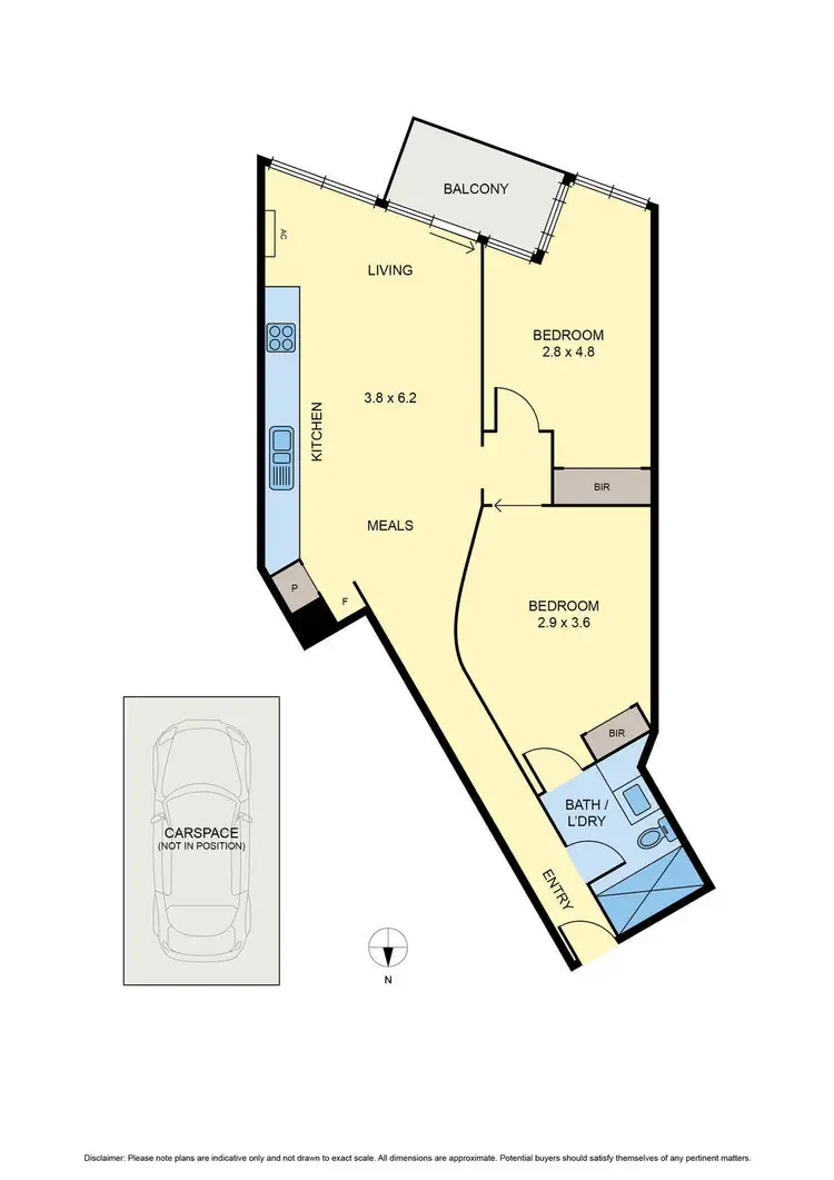 Floorplan of Homely apartment listing, 404/83 Queens Road, Melbourne VIC 3000