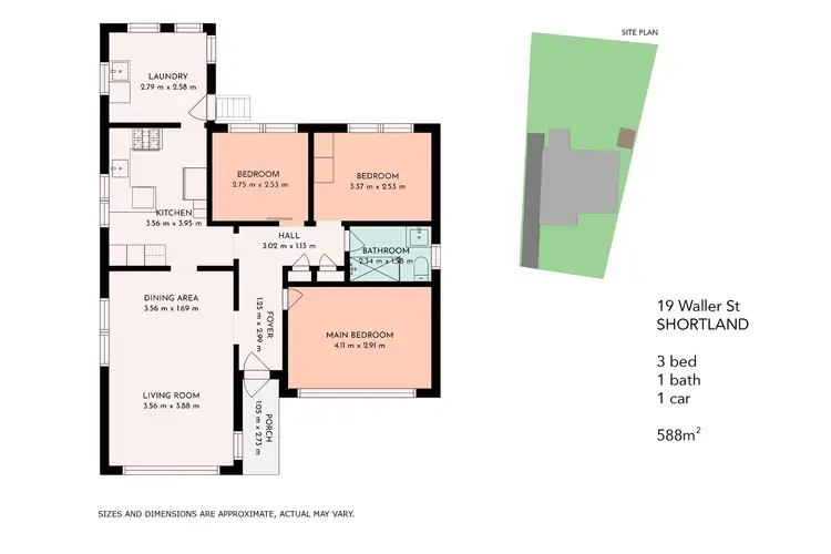 Floorplan of Homely house listing, 19 Waller Street, Shortland NSW 2307