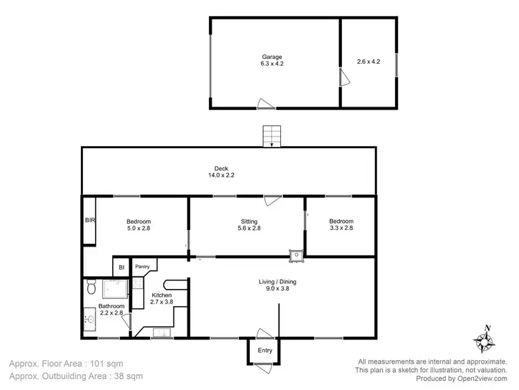 Floorplan of Homely house listing, 9 Jetty Road, Dodges Ferry TAS 7173