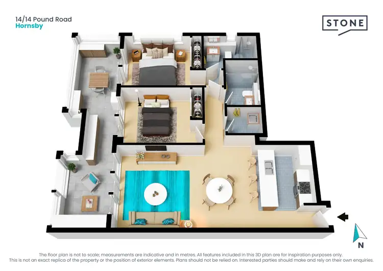 Floorplan of Homely apartment listing, 14/14 Pound Road, Hornsby NSW 2077