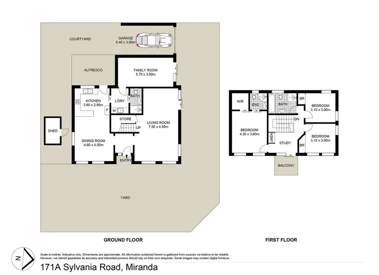 Floorplan of Homely townhouse listing, 171A Sylvania Road, Miranda NSW 2228