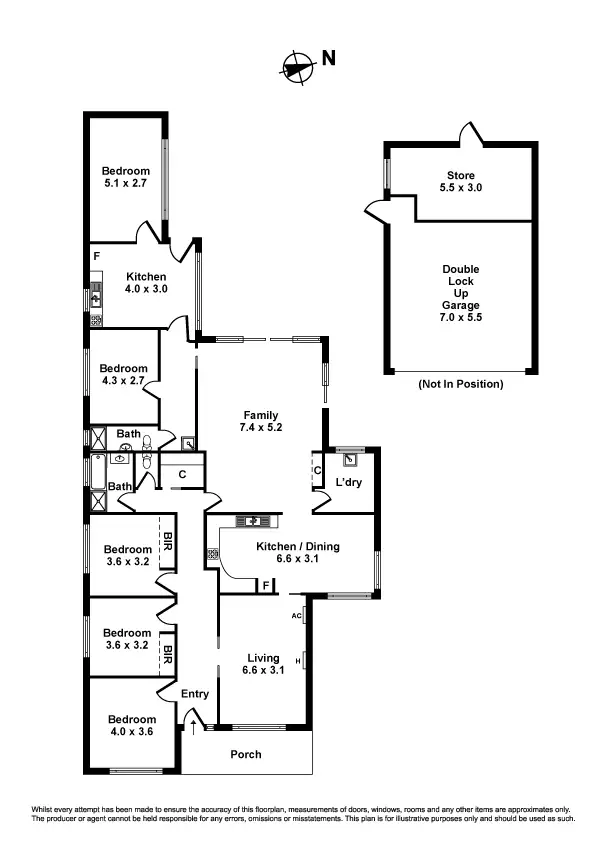 Floorplan of Homely house listing, 55 Sargood Street, Altona VIC 3018