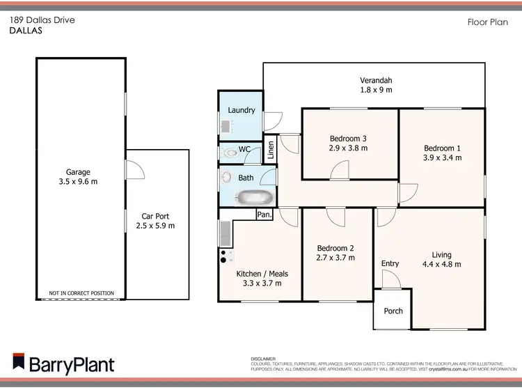 Floorplan of Homely house listing, 189 Dallas Drive, Dallas VIC 3047