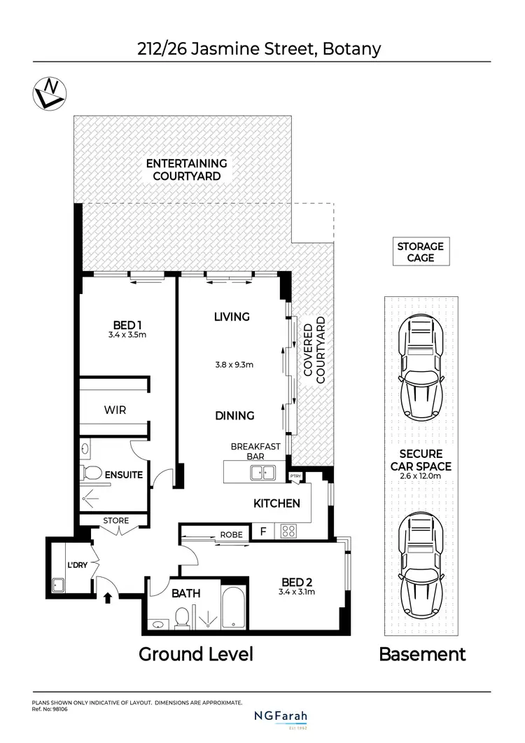 Floorplan of Homely apartment listing, 212/26 Jasmine Street, Botany NSW 2019