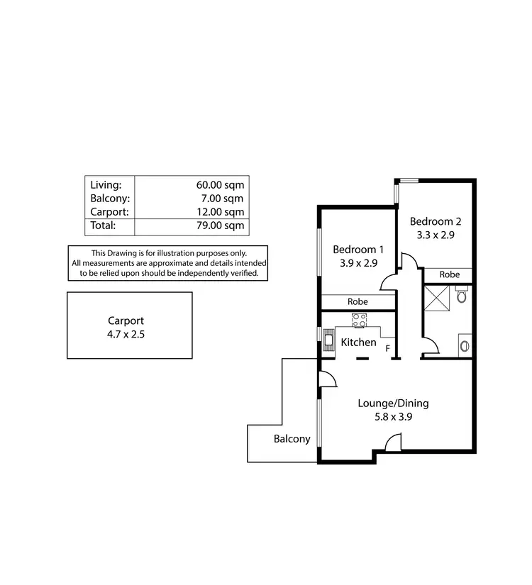 Floorplan of Homely unit listing, 15/21 Sturt Street, Glenelg North SA 5045