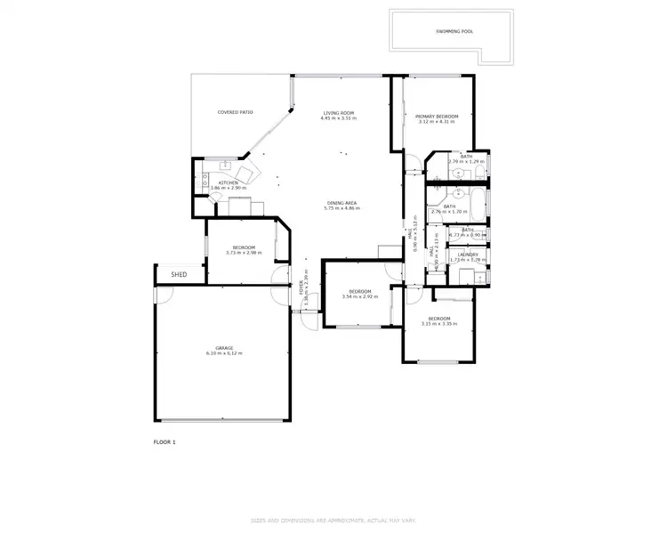 Floorplan of Homely house listing, 48 West Parkridge Drive, Brinsmead QLD 4870