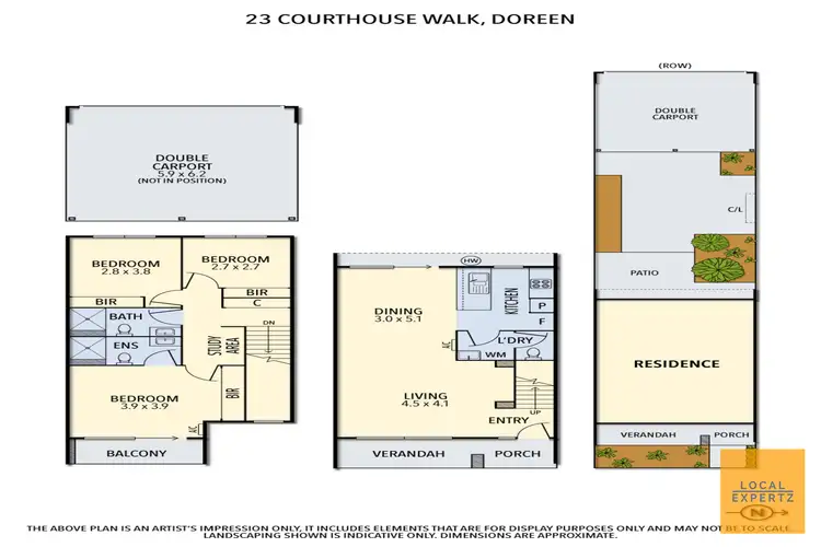 Floorplan of Homely house listing, 23 Courthouse Walk, Doreen VIC 3754