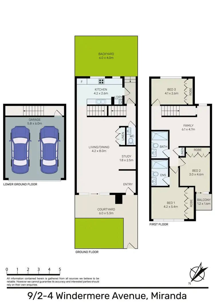 Floorplan of Homely townhouse listing, 9/2-4 Windermere Avenue, Miranda NSW 2228