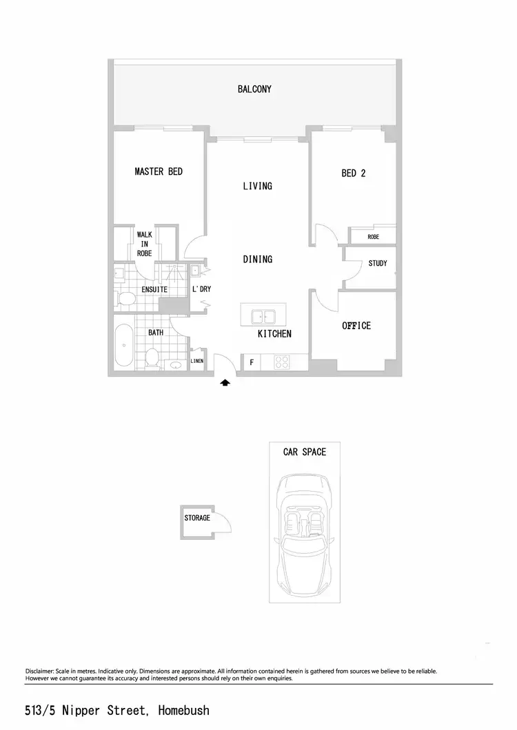 Floorplan of Homely apartment listing, 513/5 Nipper Street, Homebush NSW 2140