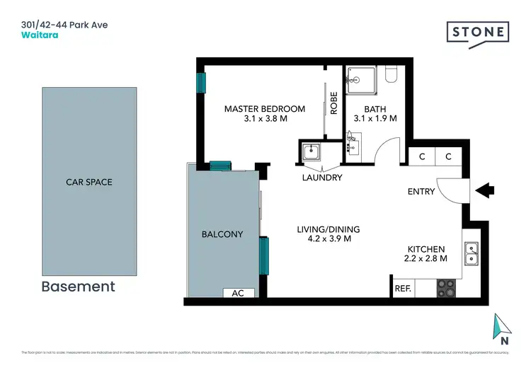 Floorplan of Homely apartment listing, 301/42-44 Park Avenue, Waitara NSW 2077