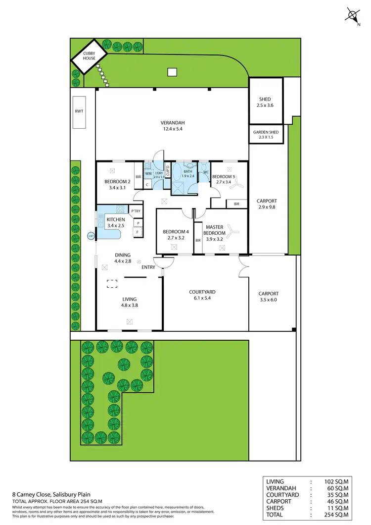 Floorplan of Homely house listing, 8 Carney Close, Salisbury Plain SA 5109