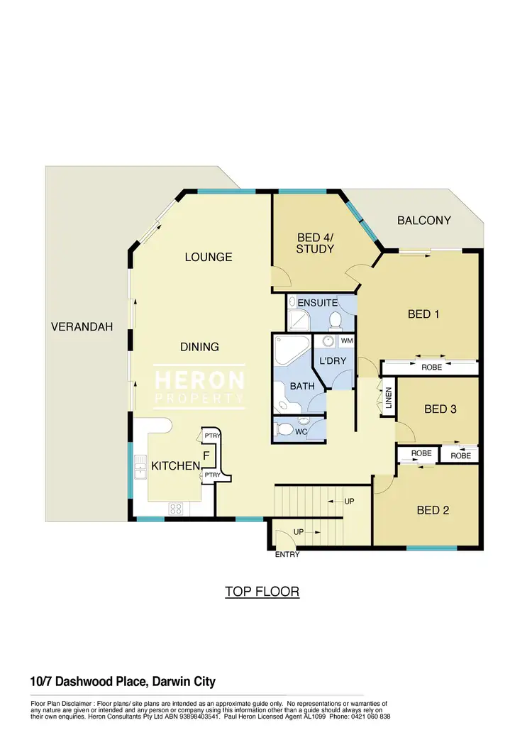 Floorplan of Homely apartment listing, 10/7 Dashwood Place, Darwin City NT 800