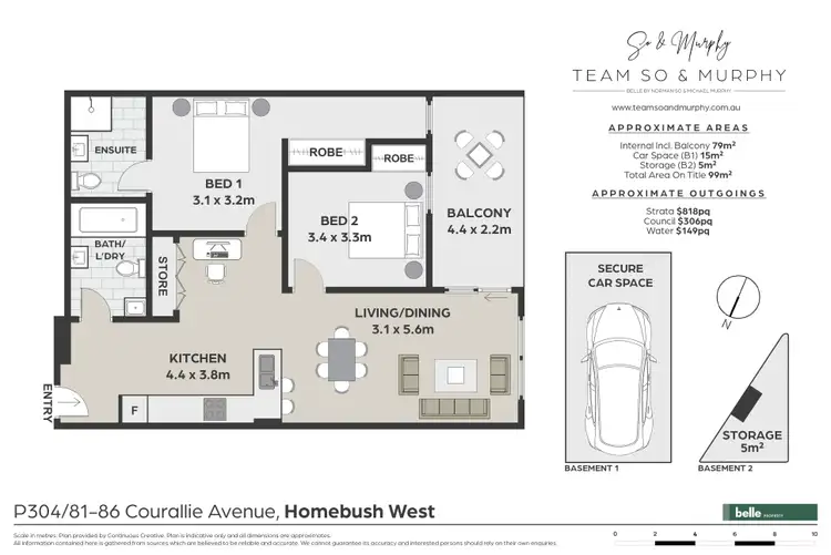 Floorplan of Homely apartment listing, P304/81-86 Courallie Avenue, Homebush West NSW 2140