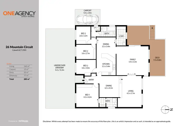 Floorplan of Homely house listing, 26 Mountain Circuit, Calwell ACT 2905