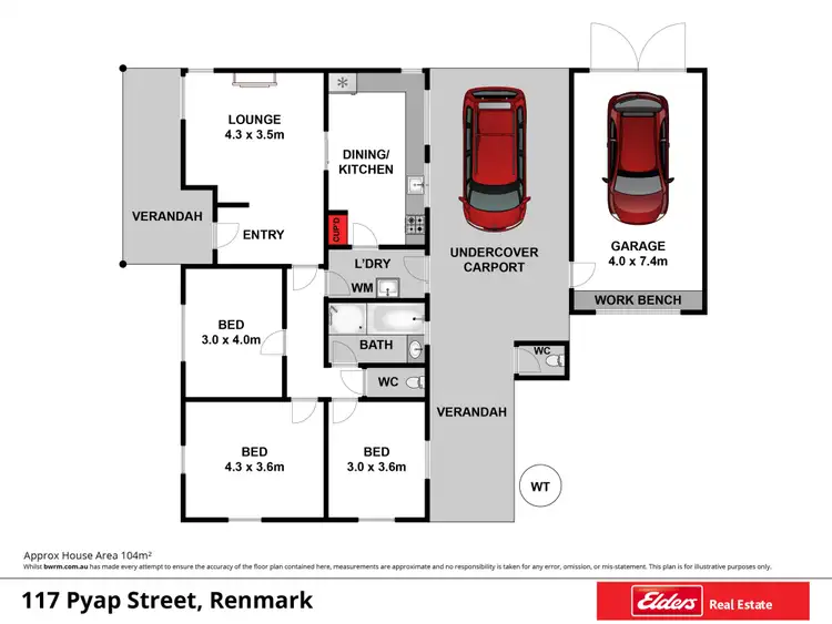 Floorplan of Homely house listing, 117 Pyap Street, Renmark SA 5341