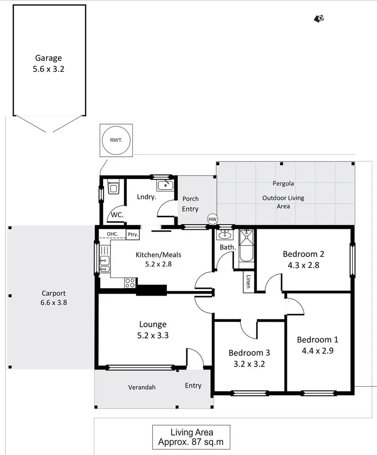 Floorplan of Homely house listing, 1 Oak Street, Loxton SA 5333