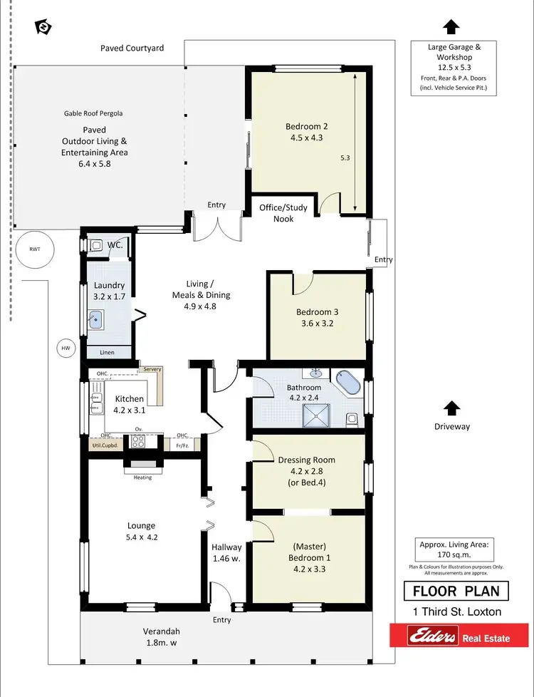 Floorplan of Homely house listing, 1 Third Street, Loxton SA 5333