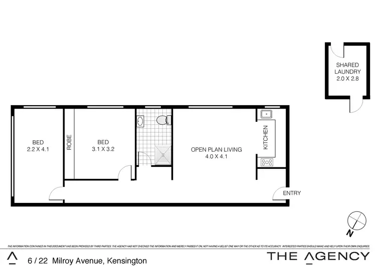 Floorplan of Homely apartment listing, 6/22 Milroy Avenue, Kensington NSW 2033