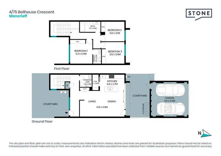 Floorplan of Homely townhouse listing, 4/75 Bellhouse Crescent, Moncrieff ACT 2914