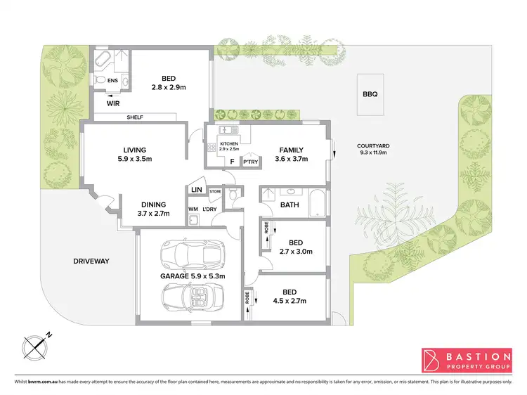 Floorplan of Homely townhouse listing, 10/61 Launceston Street, Lyons ACT 2606