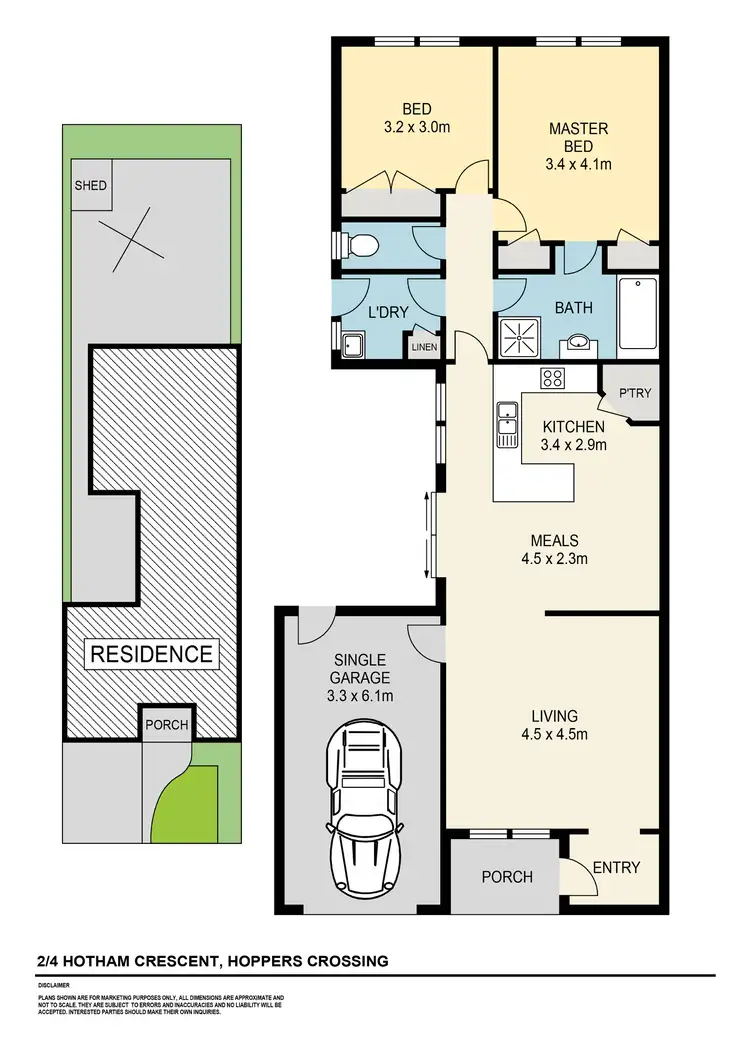 Floorplan of Homely unit listing, 2/4 Hotham Crescent, Hoppers Crossing VIC 3029