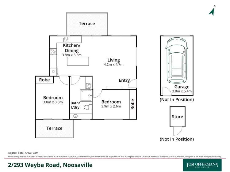 Floorplan of Homely unit listing, 2/293 Weyba Road, Noosaville QLD 4566
