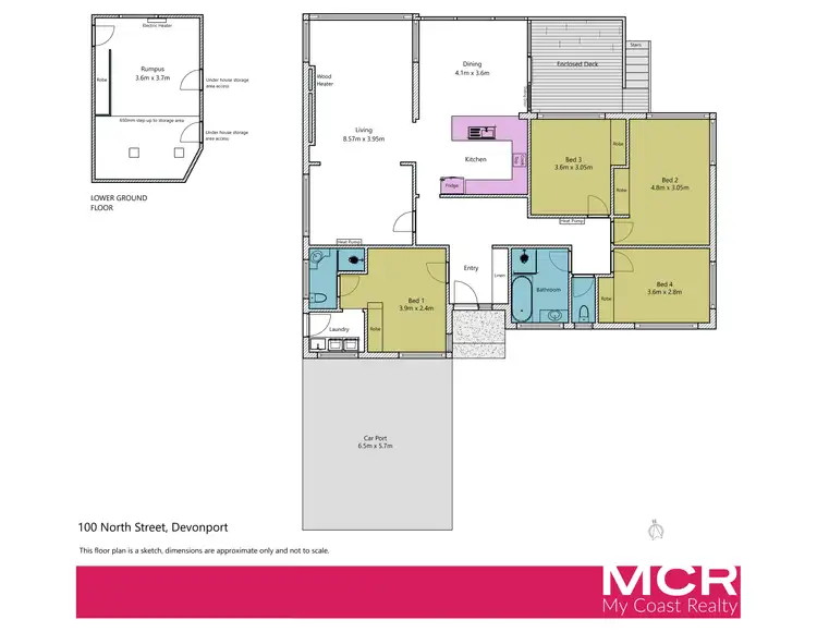Floorplan of Homely house listing, 100 North Street, Devonport TAS 7310