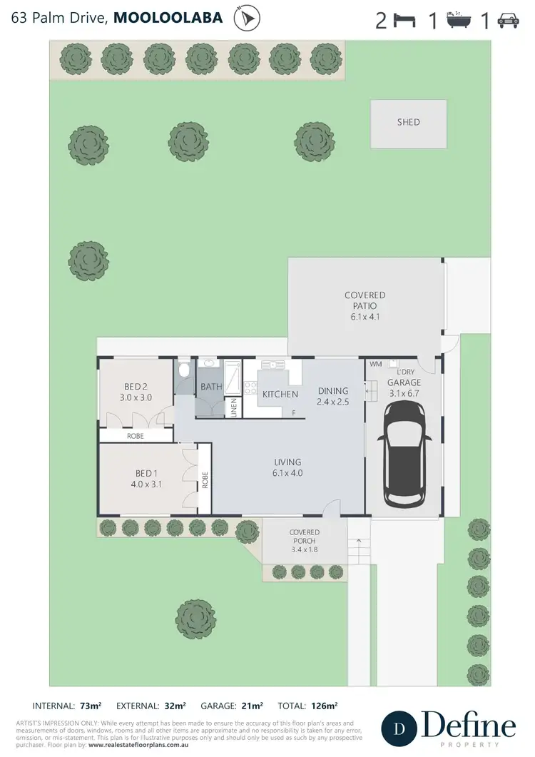 Floorplan of Homely house listing, 63 Palm Drive, Mooloolaba QLD 4557